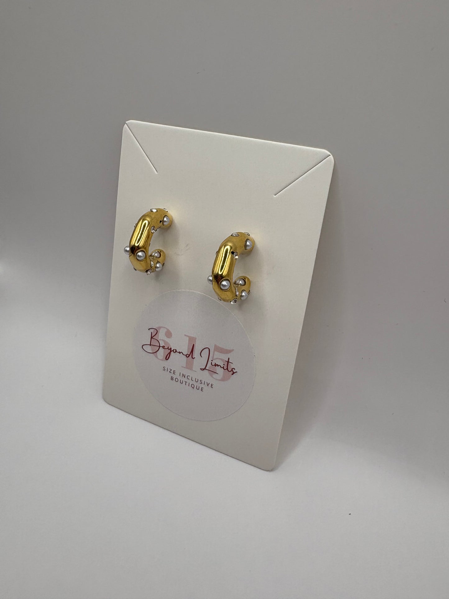 Gold Pearl Earrings