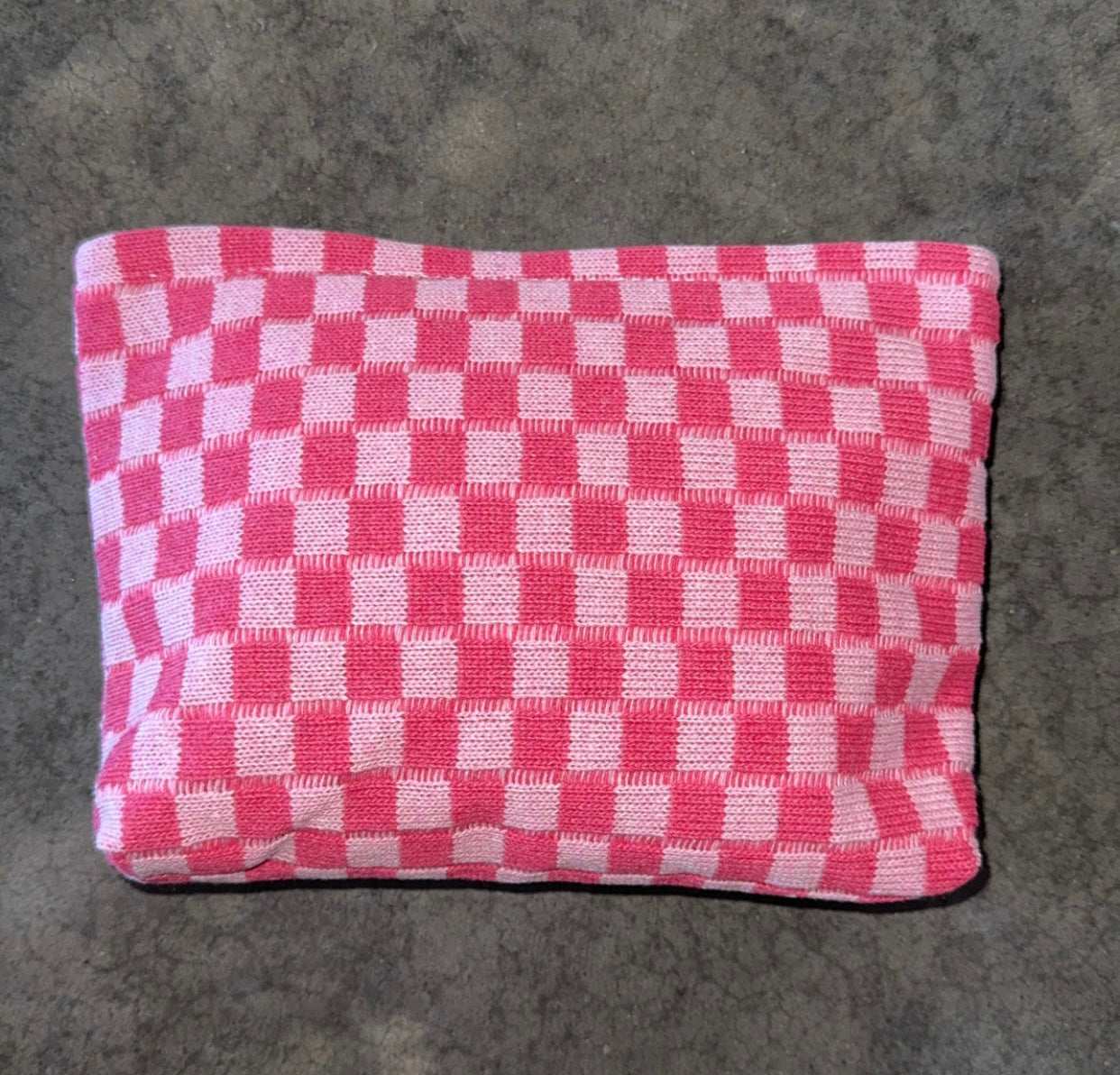 Checkered Makeup Bag