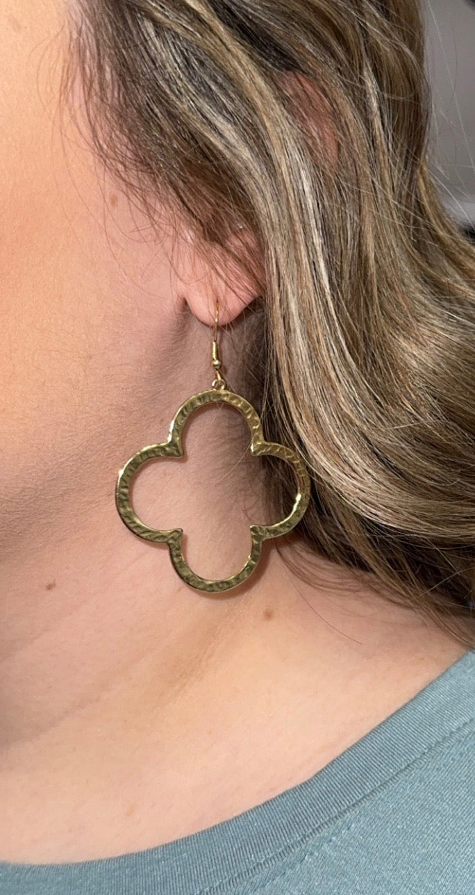 Vintage Clover Dangle Earrings