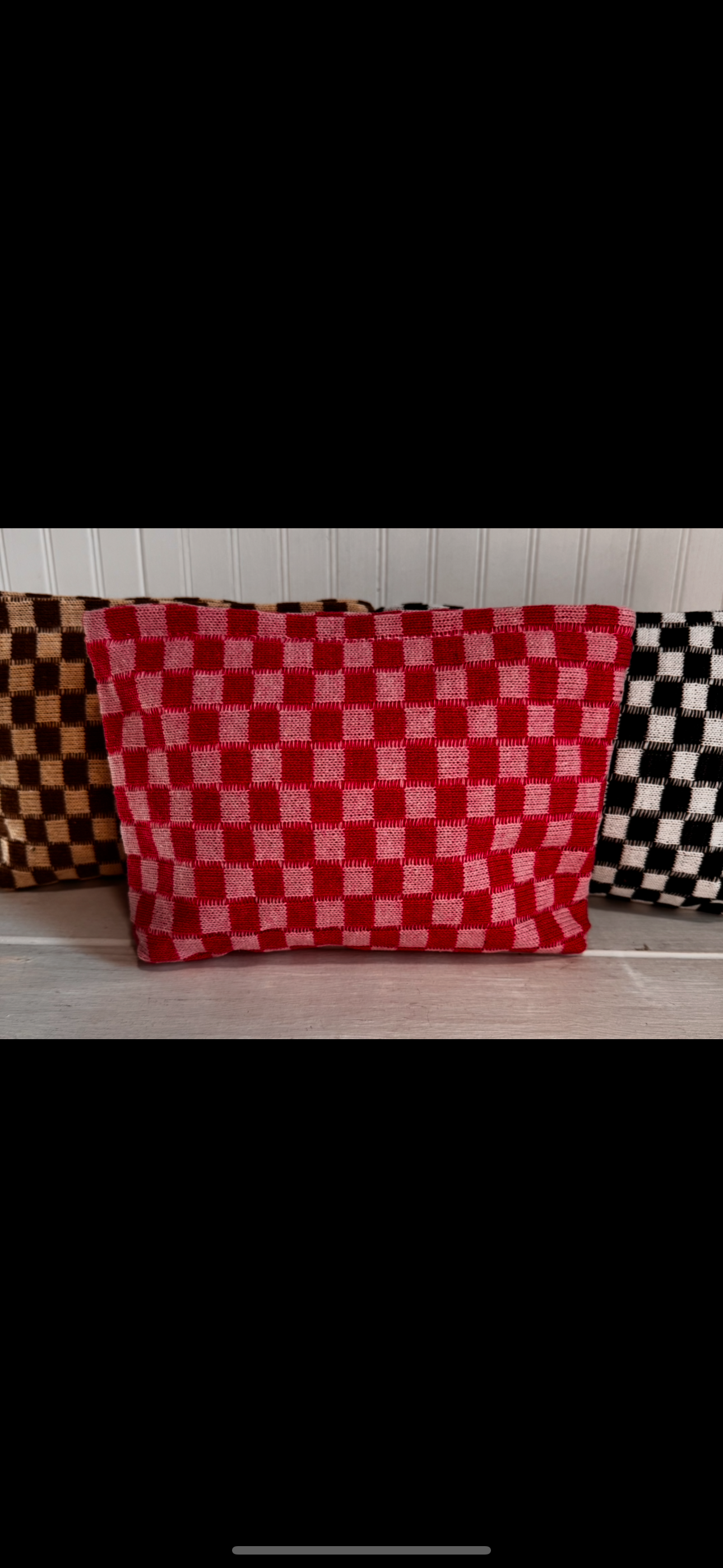 Checkered Makeup Bag