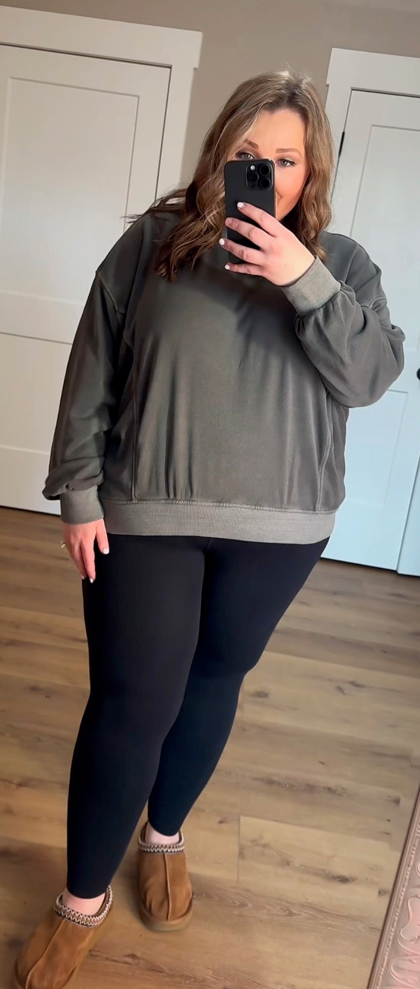 Ash Black Oversized Sweatshirt