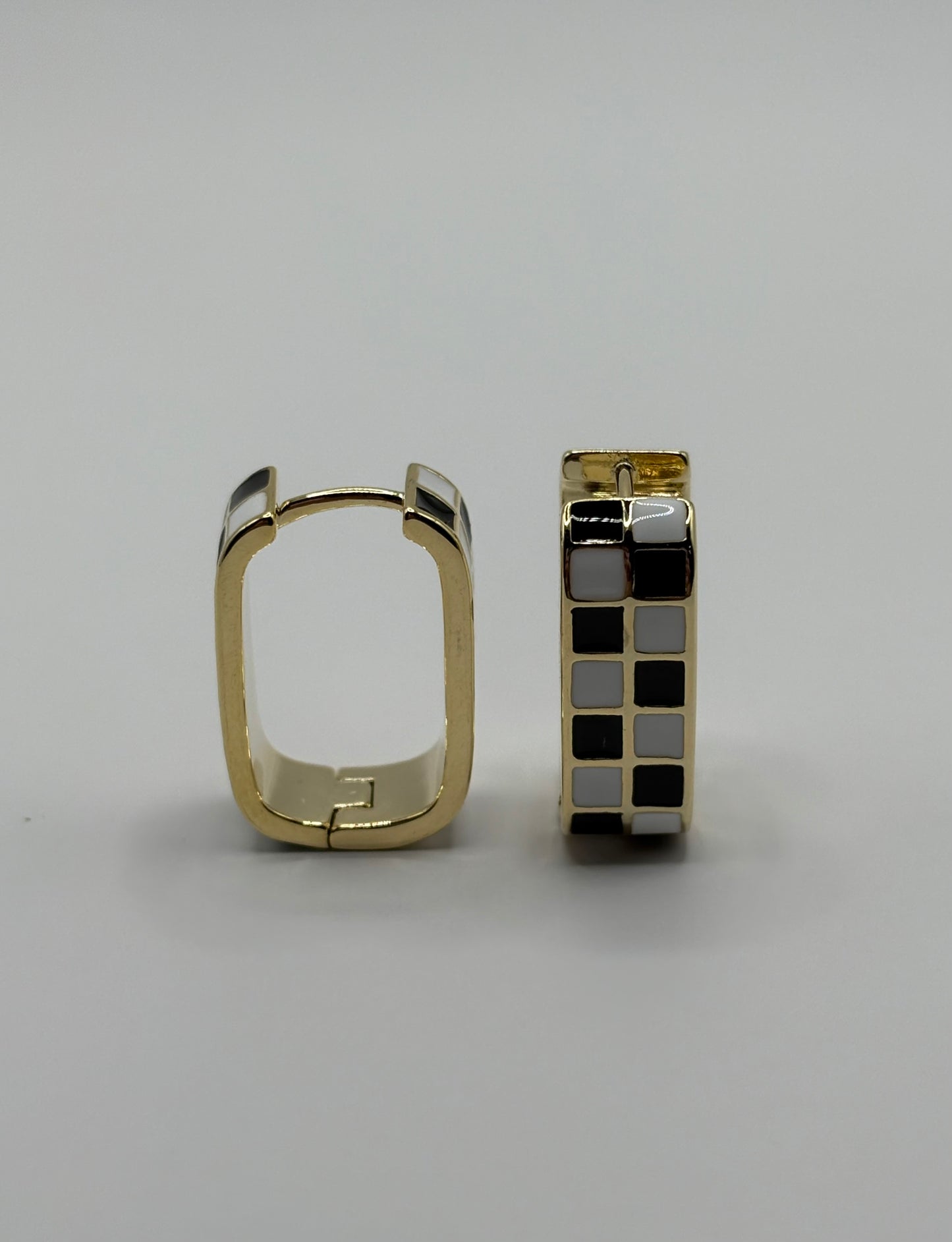 Vintage Checkerboard Stud Earrings