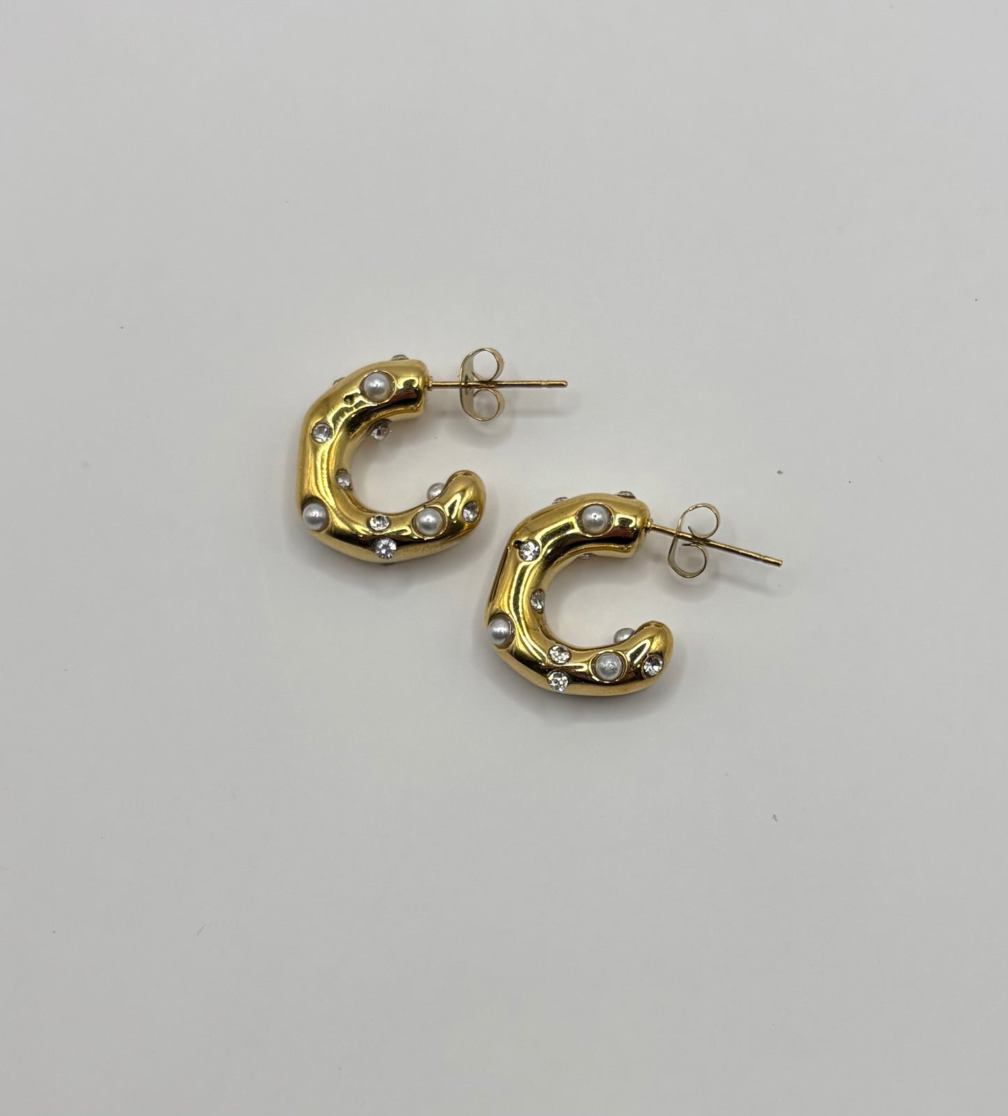 Gold Pearl Earrings