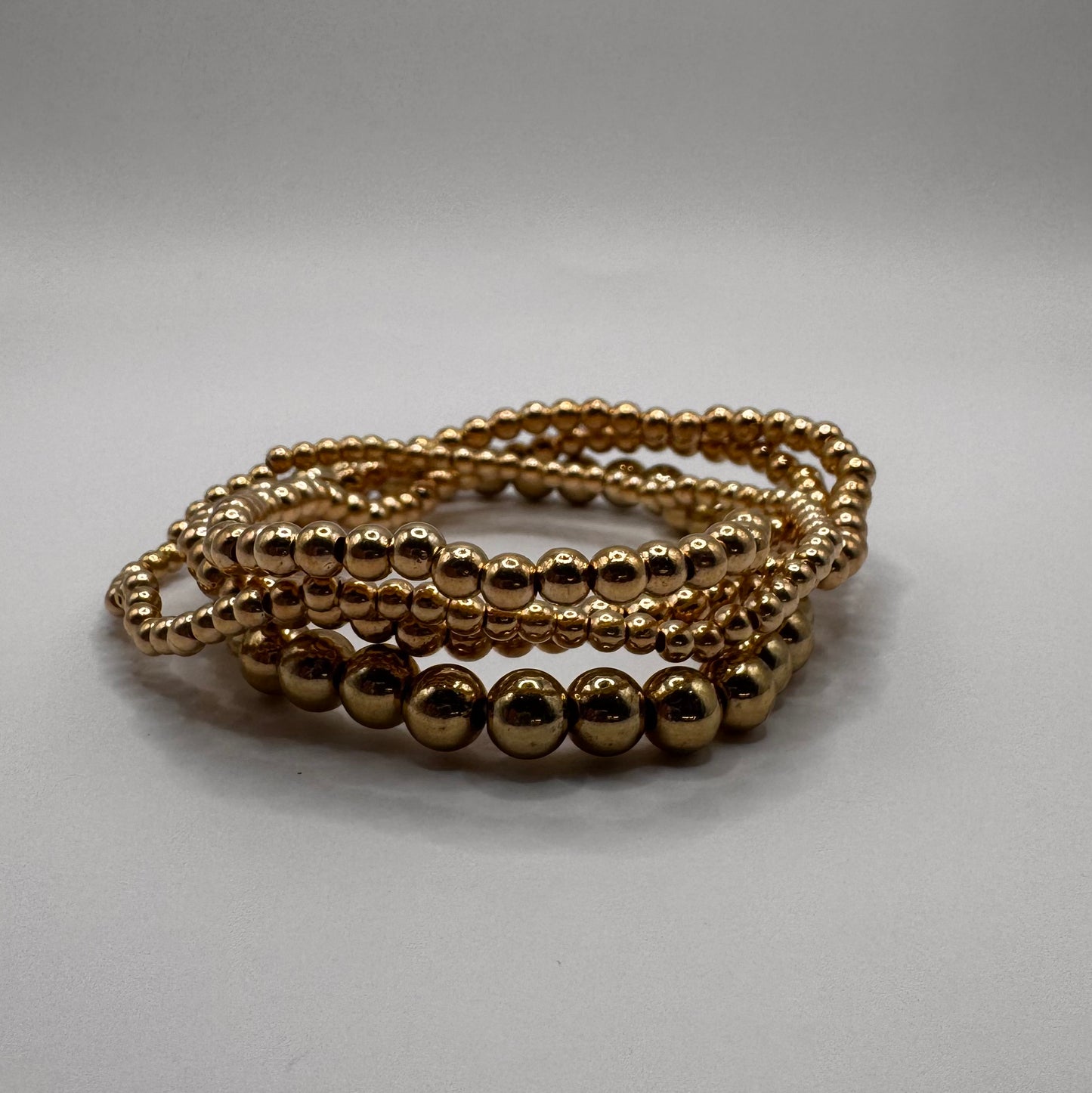 Simple Gold Stackable Bracelets