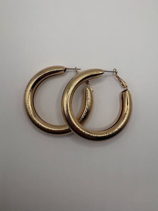 Gold Frosted Hoops